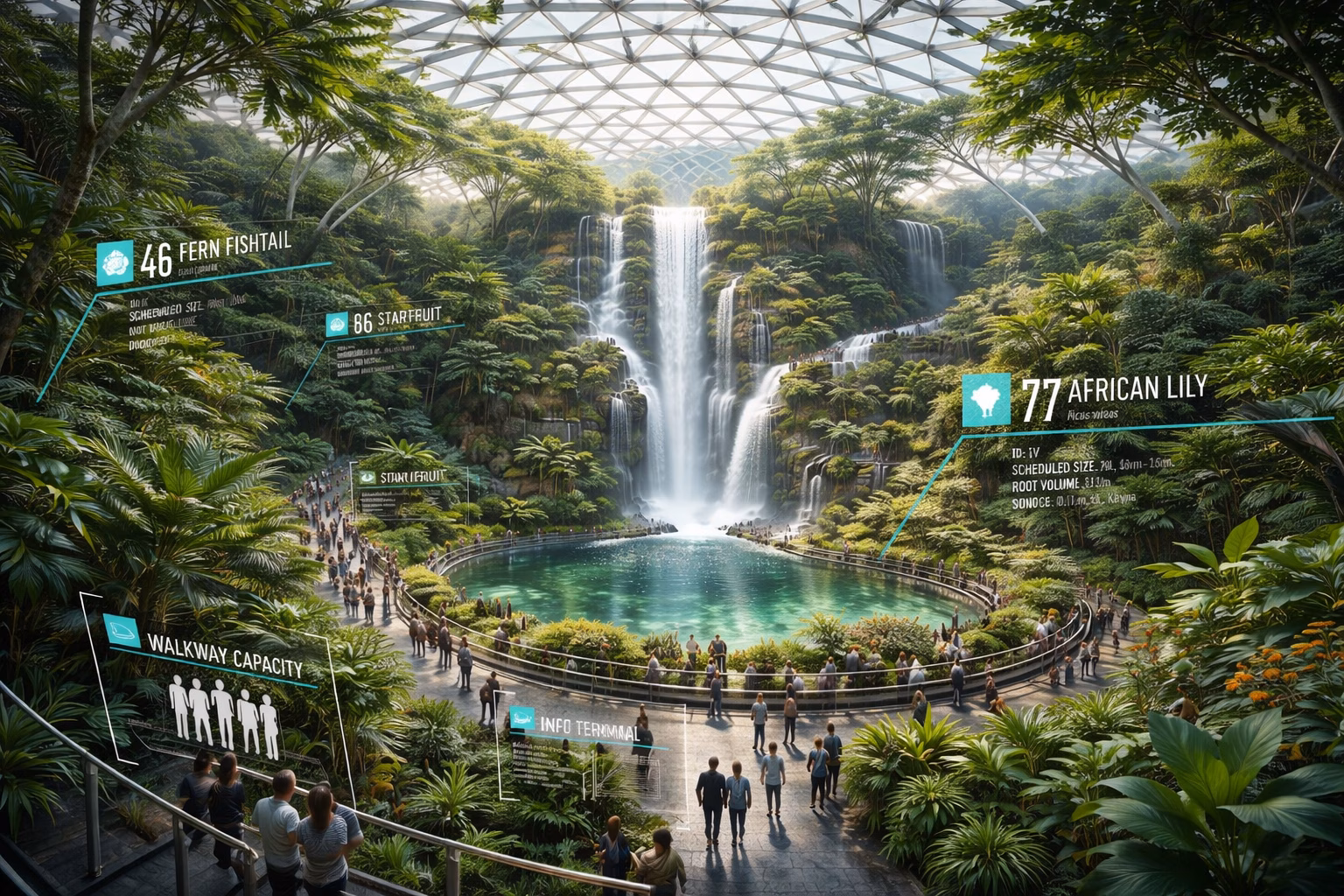 The Garden Dome - A crystalline enclosure nurturing life within its embrace