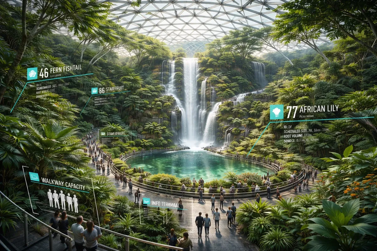 The Garden Dome: A crystalline enclosure nurturing life within its embrace.